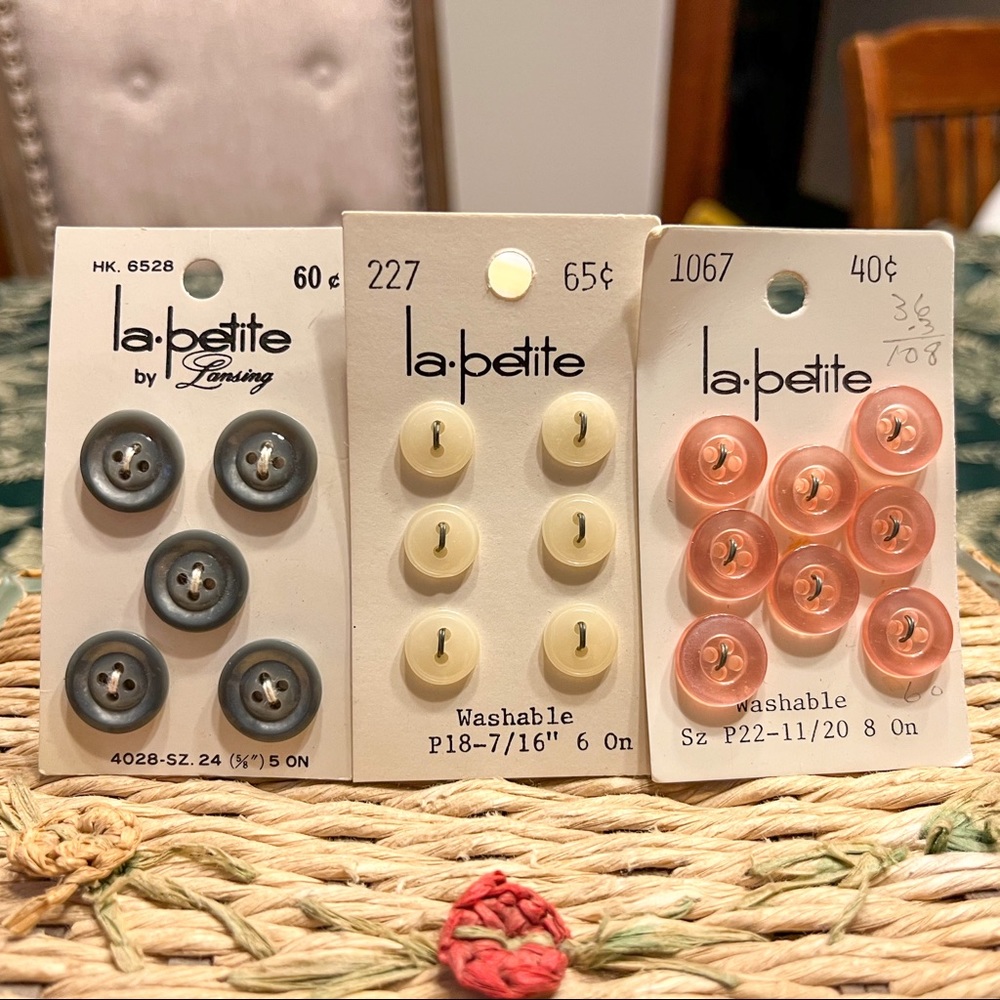 Vintage La Petite Buttons
